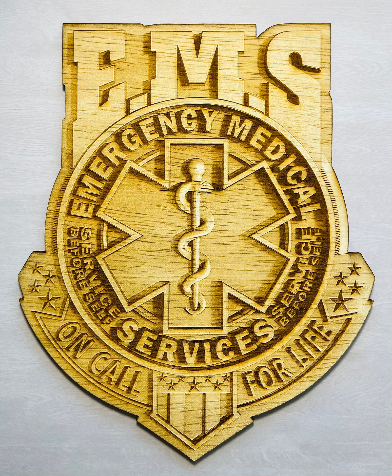 EMS Wood Engraved Sign EMT Sign Medical First Responders Etsy
