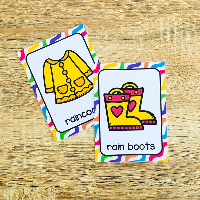 ESL Beginner Flashcards for Kids Four Seasons Flashcards Etsy Canada