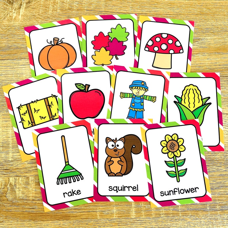 ESL Beginner Flashcards for Kids Four Seasons Flashcards Etsy Canada