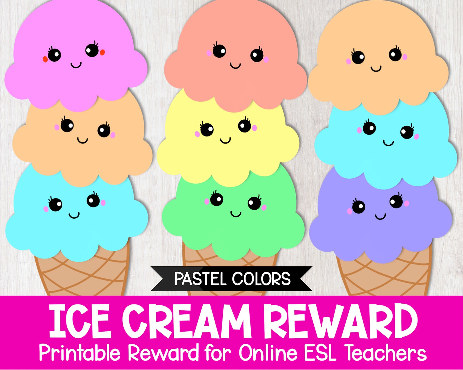 Printable Ice Cream Reward System for Online Teaching - Colorful Ice ...