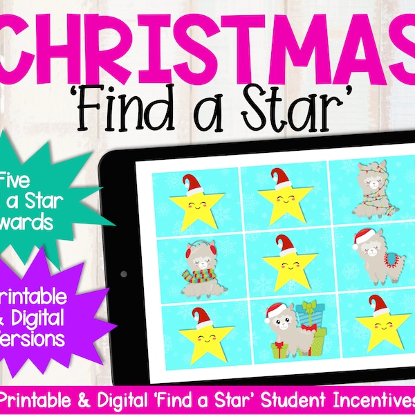 VIPKID Christmas Rewards and Props | Christmas Find a Star Student Incentives for Online ESL (Palfish, DadaABC, VIPKID)