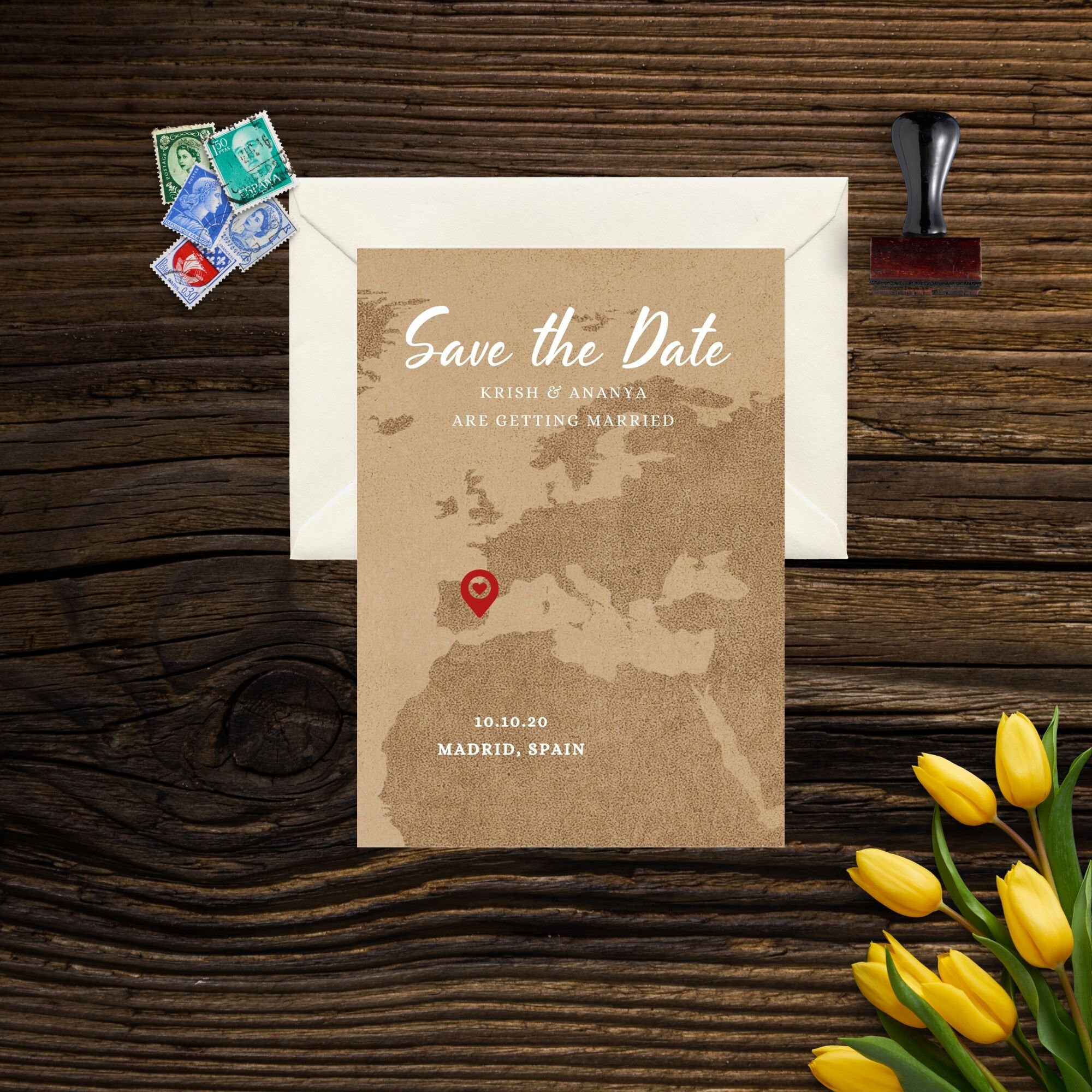 Destination Wedding Save The Date Template Map Save The Date Etsy
