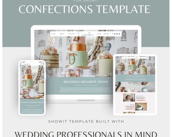 Showit Template for Wedding Professionals, Florist Website, Bakery Website, Calligraphy Website, Instant Download