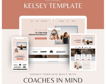 Showit Template for Coaches, Life Coach Website, Virtual Assistant Website, Feminine Template, Services Website, Instant Download