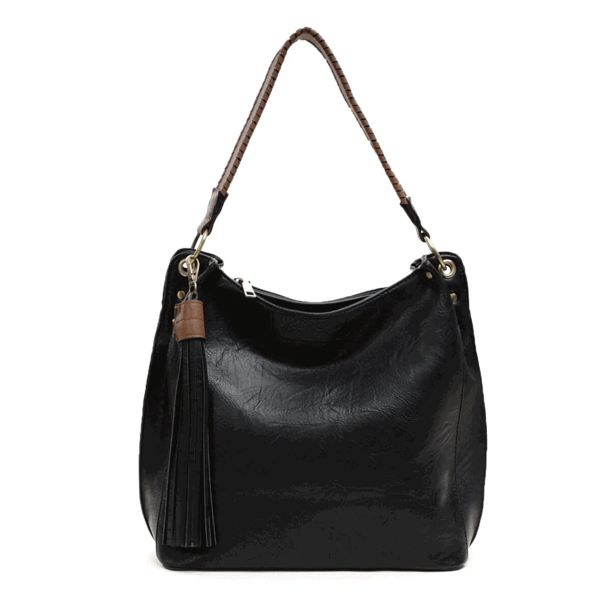 Order Eloise Tassel Hobo Braided Handle Bag-Black Online