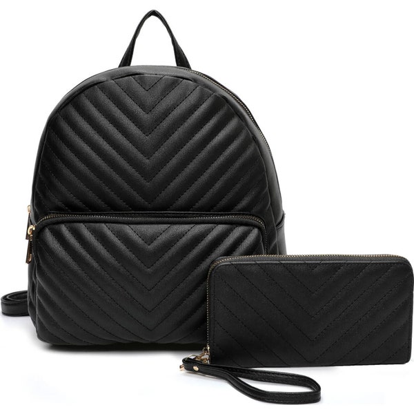 Quilted Chevron Backpack