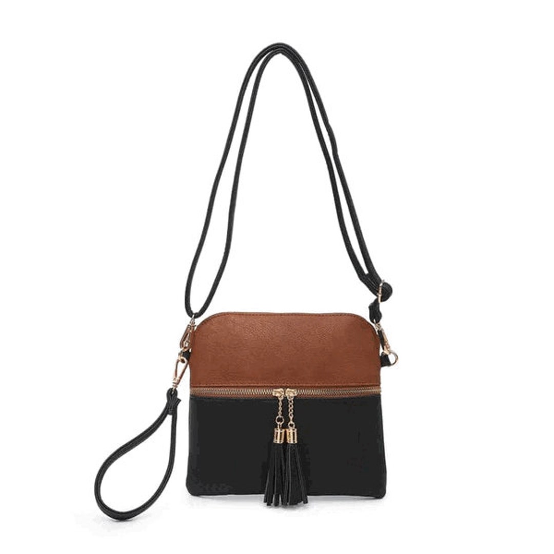Heart Crossbody In Colorblock  Luxury purses, Brown leather