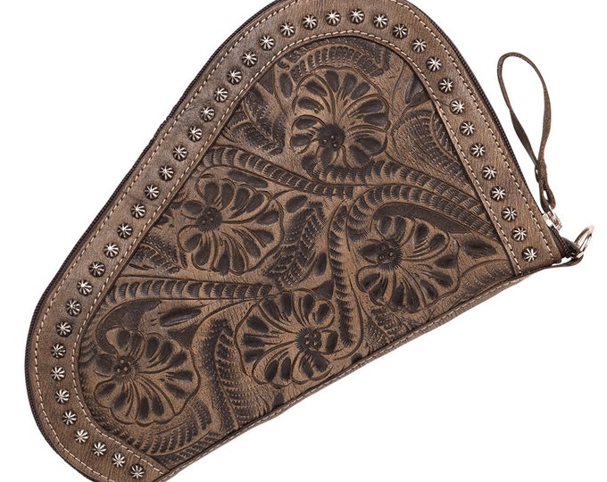 Leather Gun Case Covertooled Leather Pistol Casefirearm Accessories