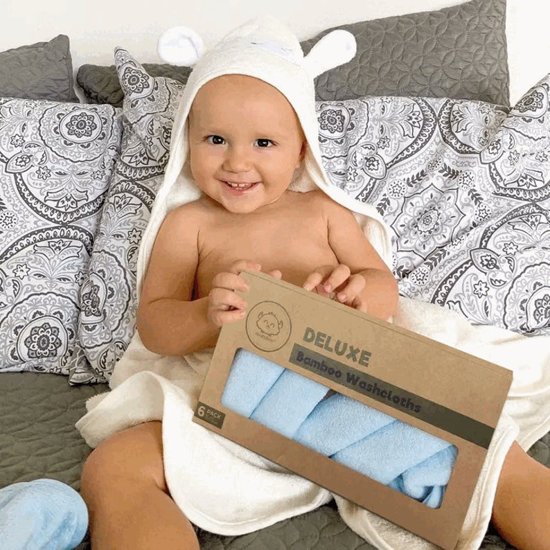 Organic Bamboo Face Towelswashcloths for Sensitive Etsy