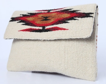 Southwest Aztec Clutch-Southwest Wool Purse-Fashion Envelope Clutch-Western Clutch-Chimayo Clutch Purse-Women's Accessories-