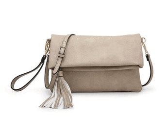 Austin Crossbody Clutch Wristlet-Chic Shoulder Bag-Flap Over Crossbody Bag-Various Colors