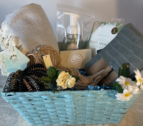 Women's Gift Baskets Spa Gift Basket for Her Sweet Blooms Spa Gift