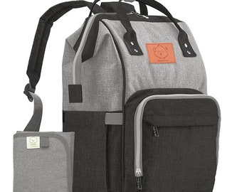 Best-Selling Diaper Backpack-Changing Diaper Bag Nap Bag Graphite Unisex Grey Multifunction Waterproof Large Ultimate Versatile Diaper Bag