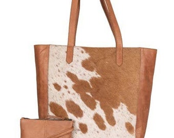 Genuine Leather Handbag-Cowhide Shoulder Bag Tote-Le Papillon Leather Shoulder Bag-1/2 Off Sale-Bonus Bag-Western Bags