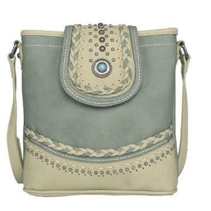 Concealed Carry Leather Crossbody Bag-Montana Leather Handbags-Concealed Carry Purse-Tote-Satchel-Shoulder Bag