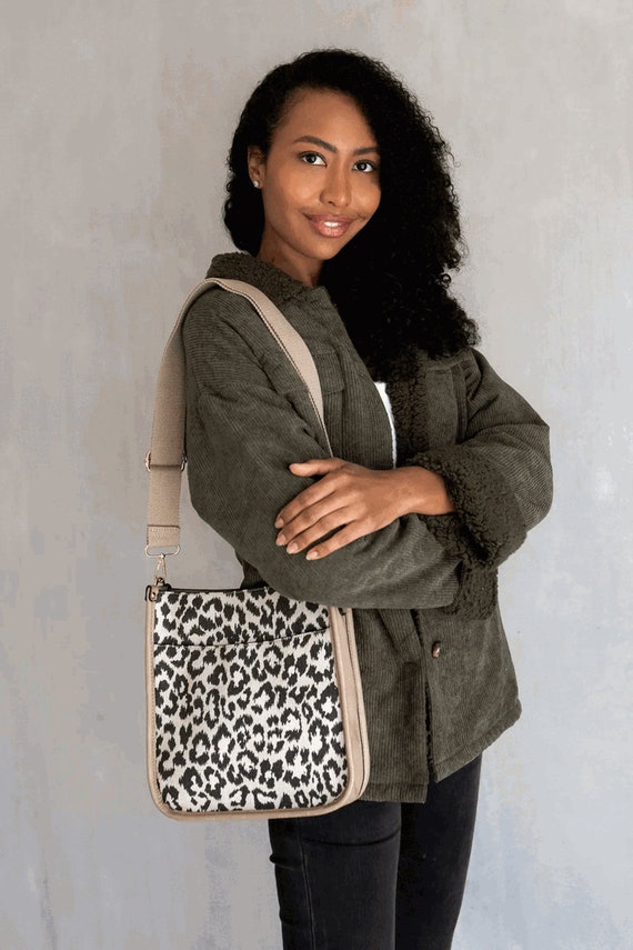 Jessica Simpson Small Cross Body or Shoulder Bag Purse Brown Leopard Print  | eBay