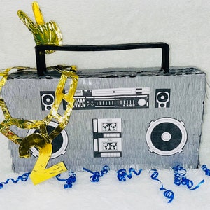Boombox Piñata, Hip Hop Birthday, Boys Birthday, Retro Throwback Party, Rap Birthday, 80s Party, 90s Party