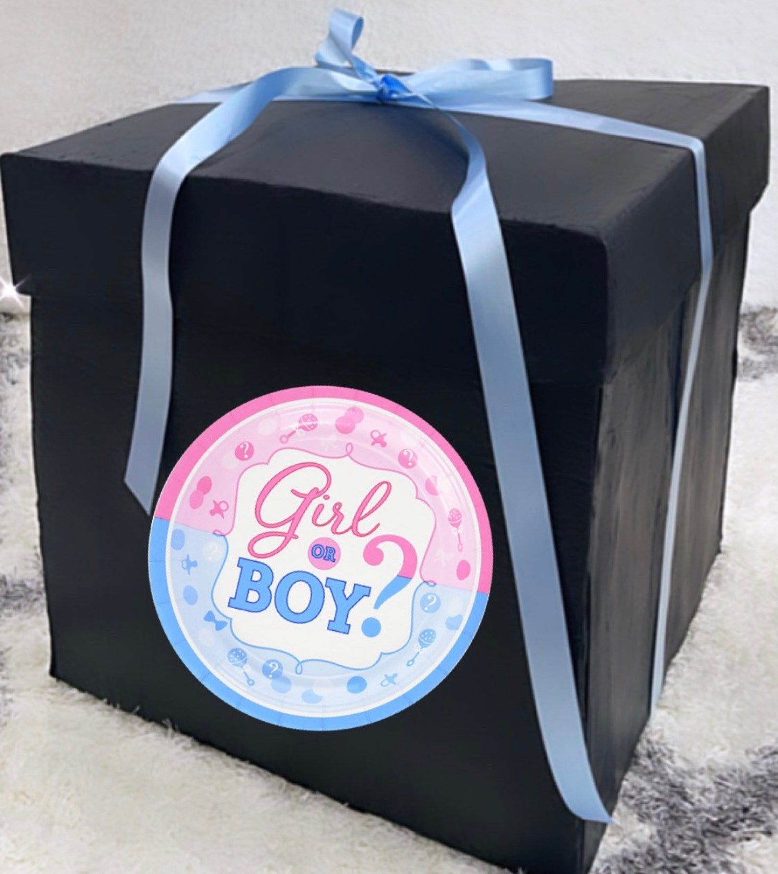 Explosion Box Gender Reveal Surprise Box 1st Birthday Baby Etsy