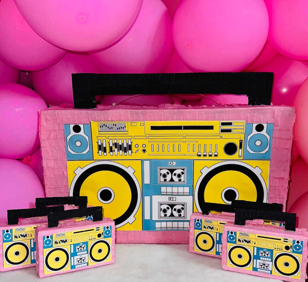 Boombox Piñata, Hip Hop Birthday, Girls Birthday, Retro Throwback Party