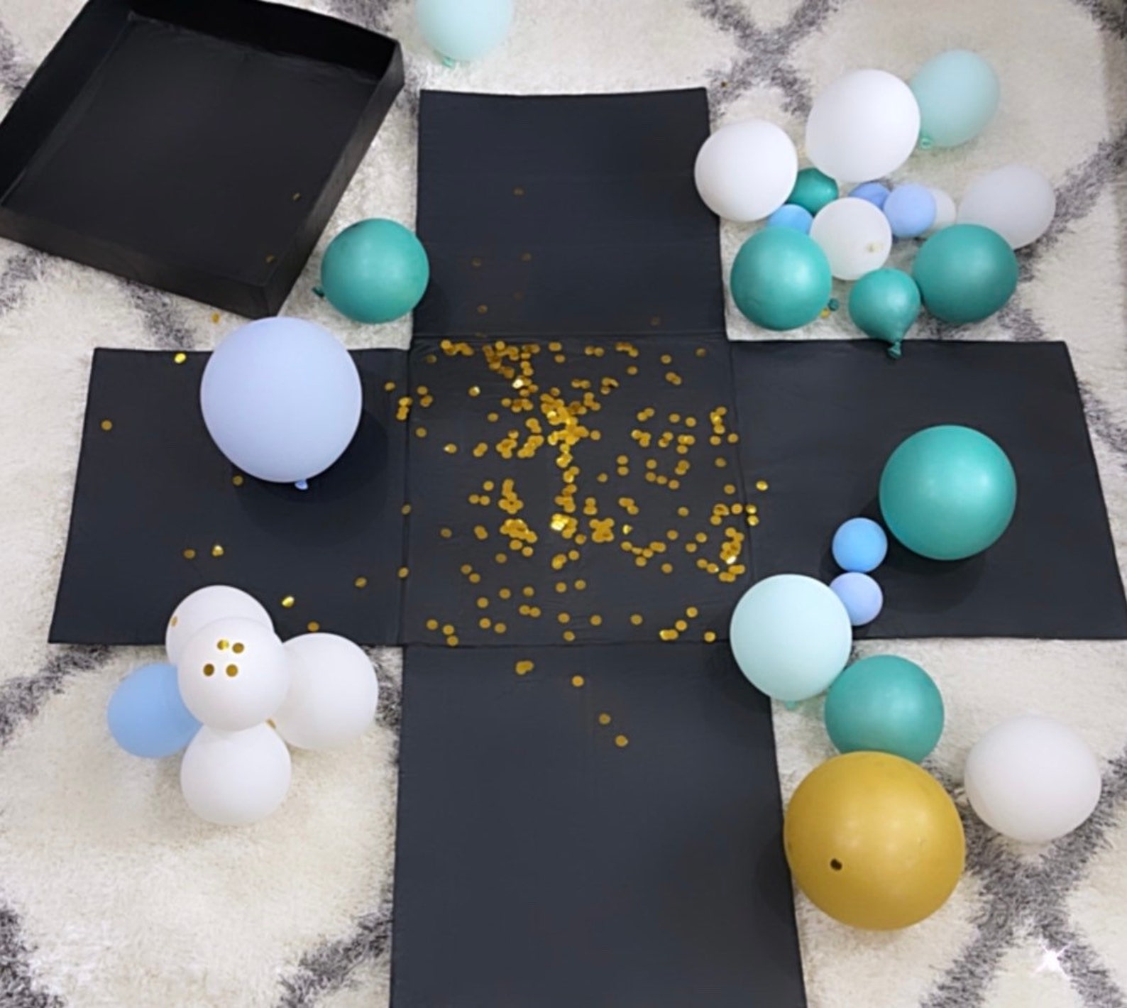 Explosion Box Gender Reveal Surprise Box 1st Birthday Baby Etsy