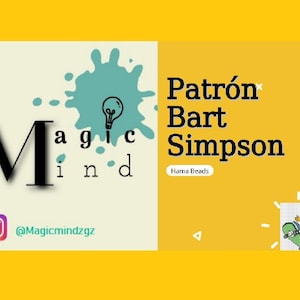 PDF scaricabile del modello Bart Simpson per Hama Beads. perline fusibili