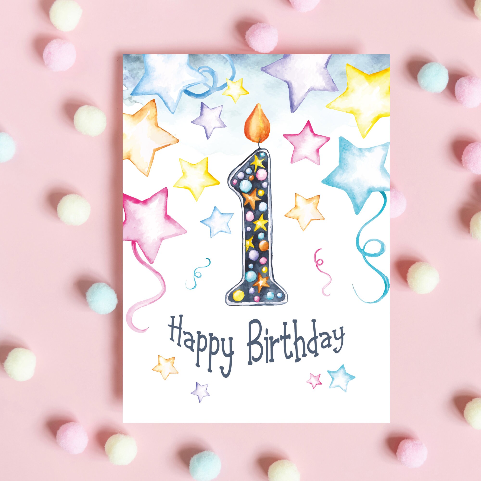 Printable First Birthday Card Instant - Il Fullxfull.5327413461 Hfp8 