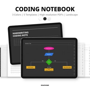 PROGAMMING CODING NOTEBOOK, Goodnotes Templates, Programming Practice ...