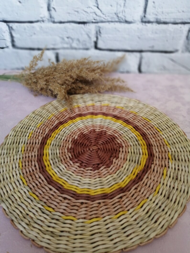 Wicker platewall panel for home decoration Wicker wall decor Etsy