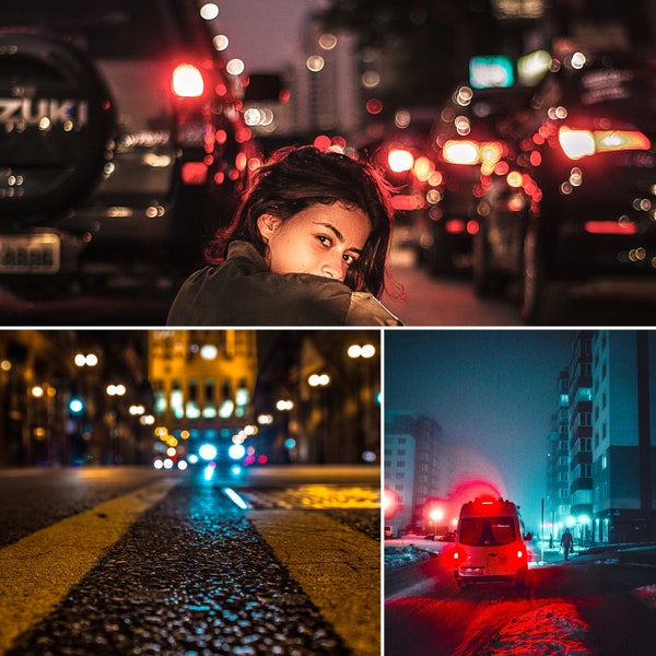 Lightroom Presets-10 Presets "Night Street Life" ,low light presets,city presets,night presets,urban preset,traffic preset