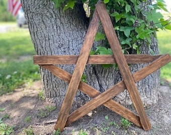 Large Farmhouse Wooden Star