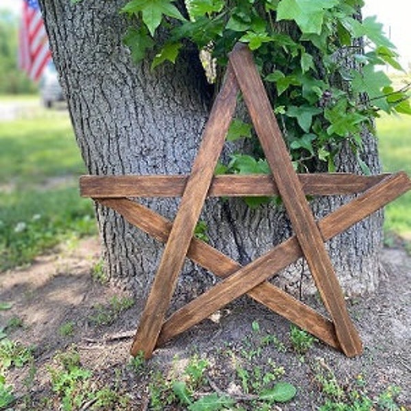 Large Farmhouse Wooden Star