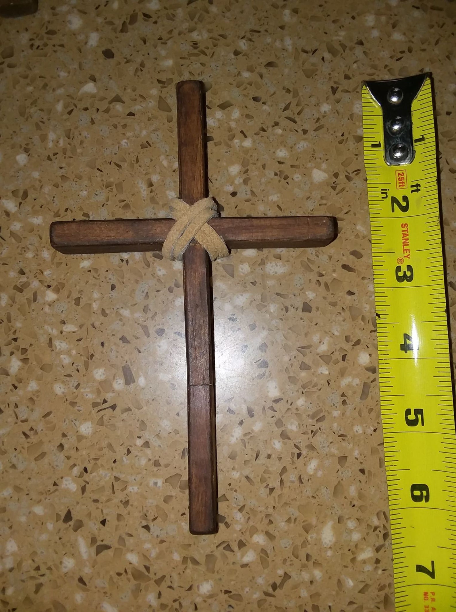Medium Sized Thin Leather Wrapped Handheld Wooden Cross Decor Etsy
