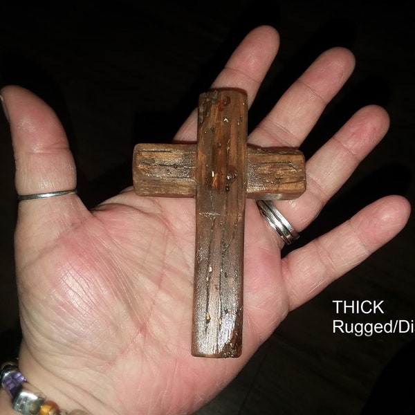 Rugged/Distressed Thick Handmade Comfort/Prayer Crosses