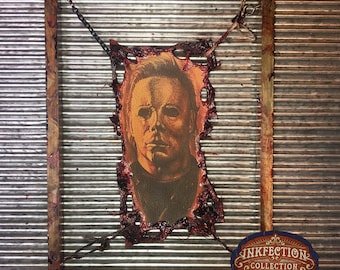 Michael Myers 1  - Framed INKfection Tattoo Art -  Horror / Oddities Decor -  Halloween / Haunted House Prop
