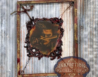 Sweeney Todd - Framed INKfection Tattoo Art - Horror / Oddities Decor -  Halloween / Haunted House Prop