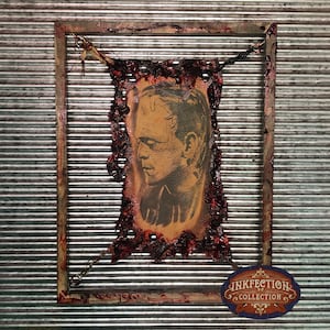 Frankenstein - Classic Horror - Universal Monsters -Framed INKfection Tattoo Art - Horror / Oddities Decor -  Halloween / Haunted House Prop