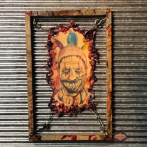 Twisty the Clown - Framed INKfection Collection Tattoo Art -  Horror / Oddities Decor -  Halloween / Haunted House Prop