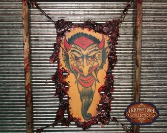 Devil - Framed INKfection Tattoo Art - Horror / Oddities Decor -  Halloween / Haunted House Prop