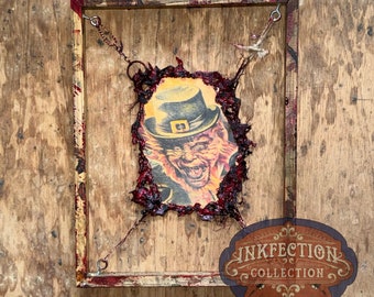 Leprechaun - Framed INKfection Tattoo Art - Horror / Oddities Decor -  Halloween / Haunted House Prop
