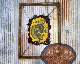 Jack Skellington - What’s This? - NBC - Framed INKfection Tattoo Art - Horror / Oddities Decor - Halloween / Haunted House Prop