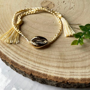 Braided Cowrie Shell Bracelet