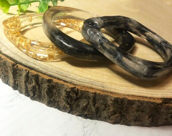 Geometric Resin Bangles