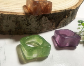 Chunky Resin Ring