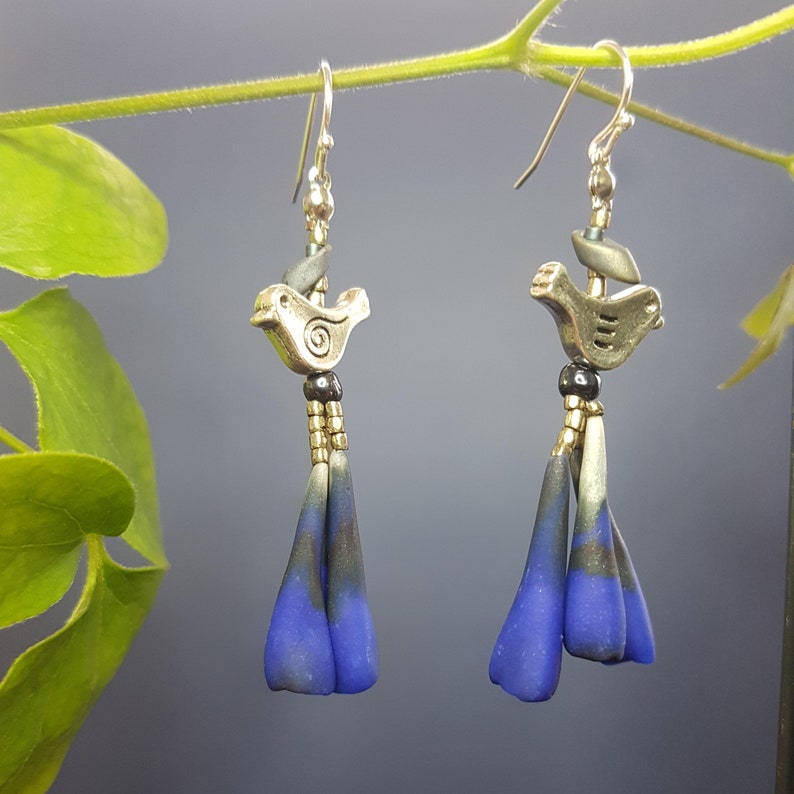 flower earrings drop earrings present for her Dangle earrings women gift for under 30 gift for best friend colorful earrings