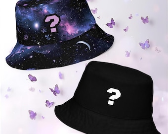 Cosmic Tipper Reversible Bucket Hat: Witchy EDM Merch, Galaxy Festival Accessories