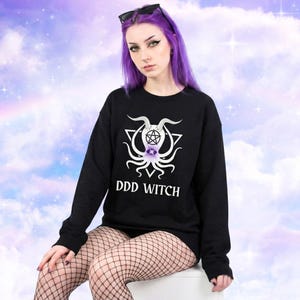 Witchy Deep Dark and Dangerous Sweatshirt: Cozy Rave Crewneck, EDM Merch, Truth Dubstep, Gothic Festival Wear, Basshead Gift, Wook Fashion