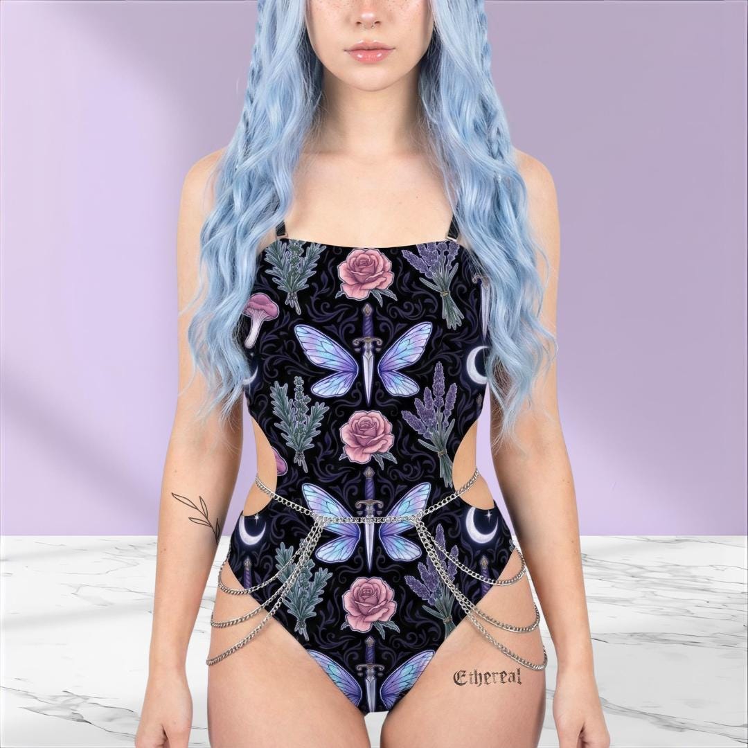 Mesh Lila Festival Bodysuit met Bijpassende Bolero