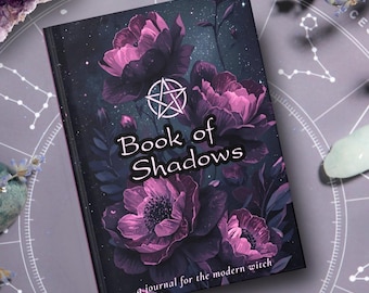 Witchy Hardcover Journal, Personalized Book of Shadows, Gothic Notebook, Spell & Ritual Grimoire, Dark Feminine Diary, Witchcraft Gift