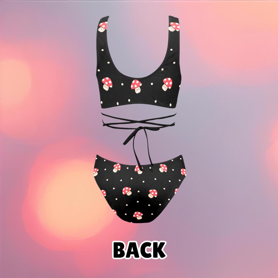 Fairycore Mushroom Strappy Rave Set Trippy Two Piece Festival Outfit — free download