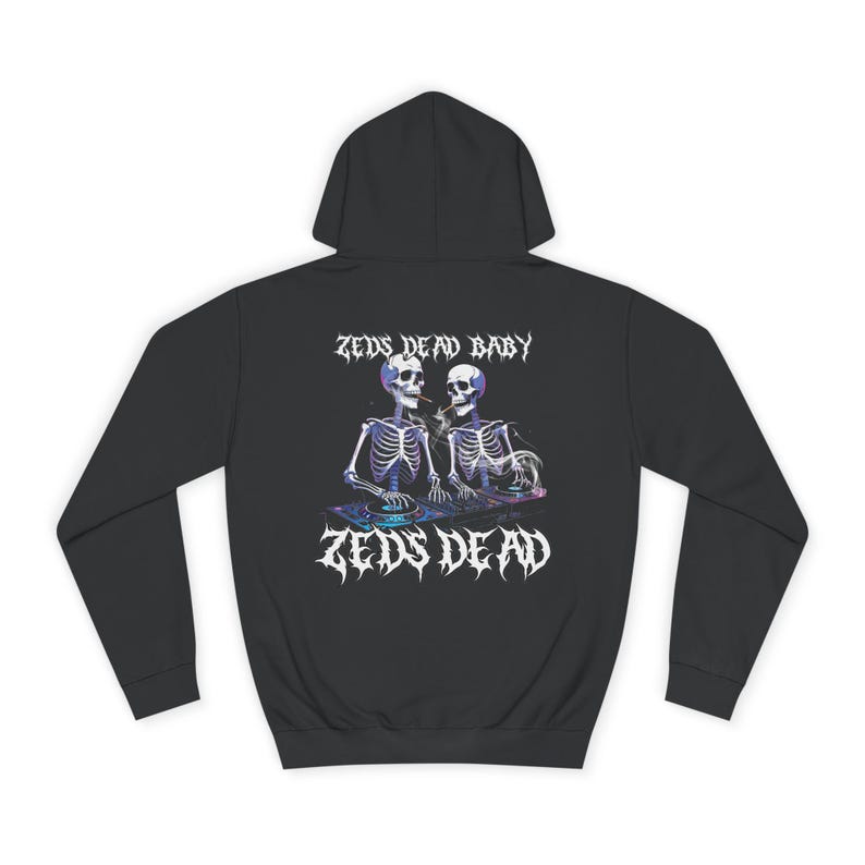 Sweat à capuche Zeds Dead Skeleton Rave | Produits dérivés EDM, sweat-shirt unisexe confortable, style alternatif, tenues gothiques pour festival, mode trippy dubstep wook image 5